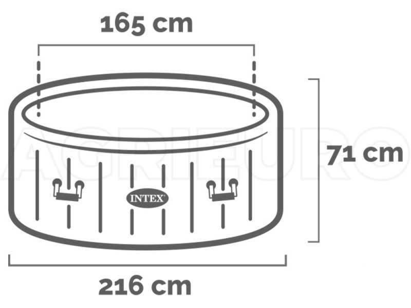 Intex Rotonda Greywood Deluxe 28442EX - Piscina idromassaggio spa