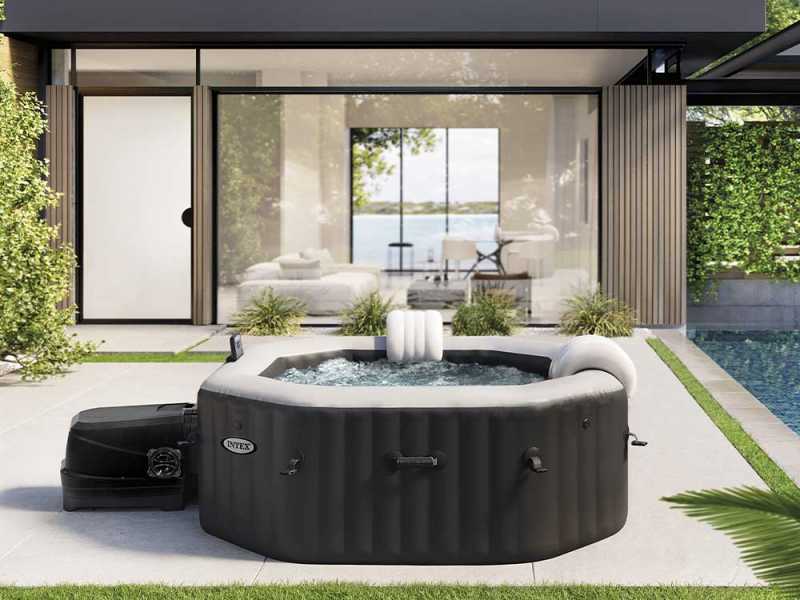 Intex Ottagonale Jet &amp; Bubble Deluxe 28458EX - &Oslash;201x71 cm - Piscina idromassaggio spa 