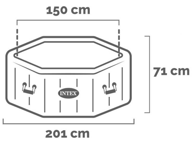 Intex Ottagonale Jet &amp; Bubble Deluxe 28458EX - Piscina idromassaggio spa 