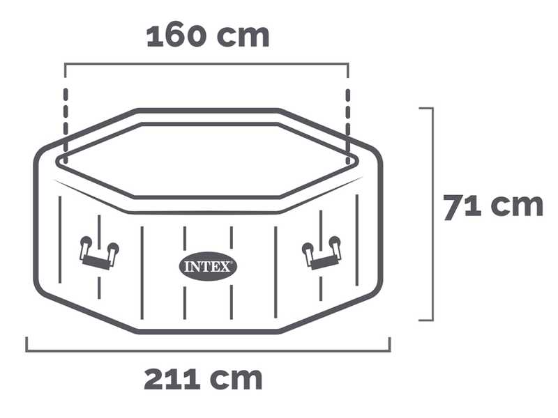 Intex Ottagonale Jet &amp; Bubble Deluxe 28462NP - &Oslash;211x71 cm - Piscina idromassaggio spa