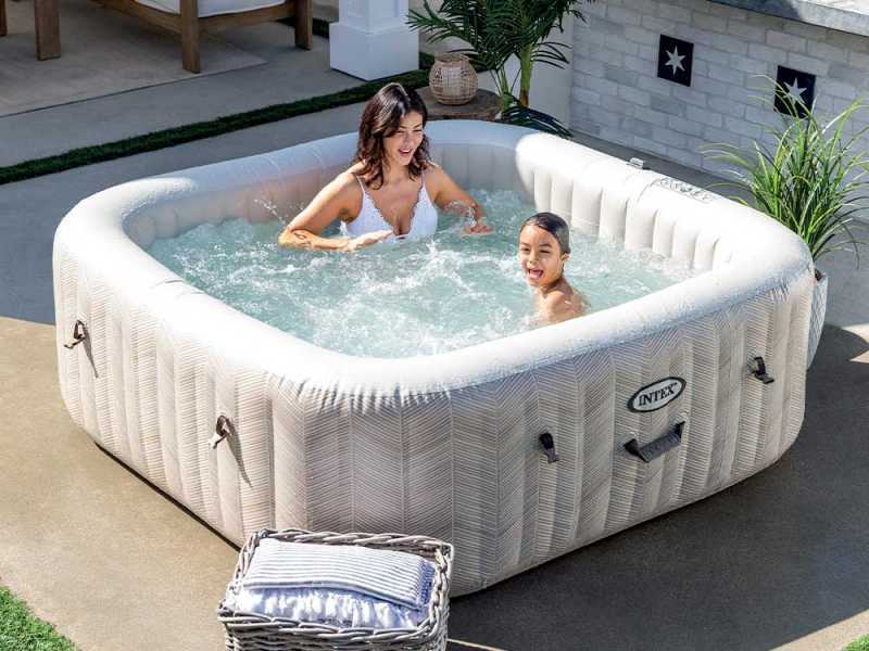 Intex Quadrata Chevron Deluxe 28472EX - 193x193x71 cm - Piscina idromassaggio spa