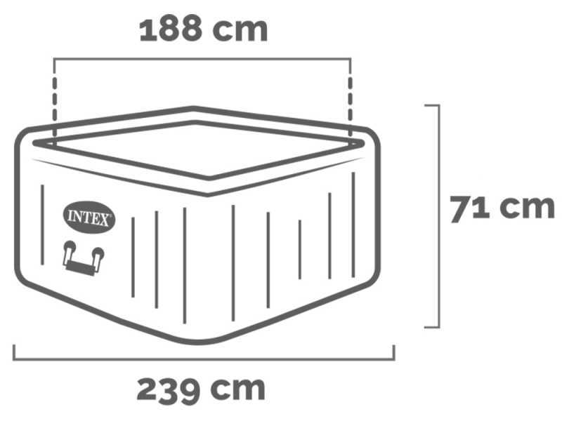 Intex Quadrata Chevron Deluxe 28472EX - Piscina idromassaggio spa