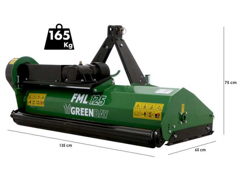 Greenbay FML 125 - Trinciaerba per trattore - Serie leggera