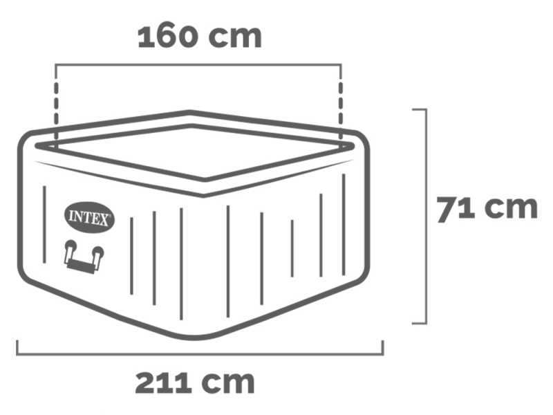 Intex Quadrata Chevron Deluxe 28446EX - Piscina idromassaggio spa