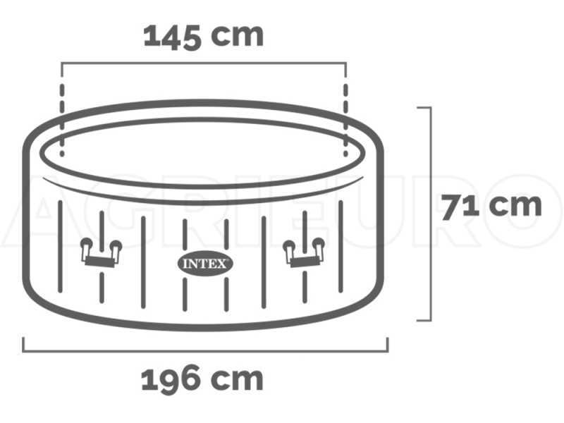 Intex Rotonda Greywood Deluxe 28440EX - &Oslash;196x71 cm - Piscina idromassaggio spa
