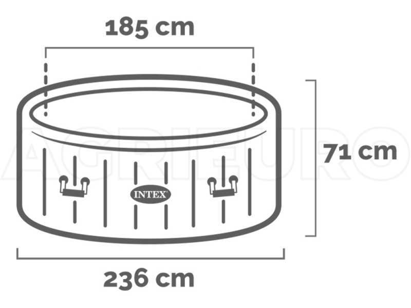 Intex Rotonda Bubble Massage 28412EX - &Oslash;236x71 cm - Piscina idromassaggio spa