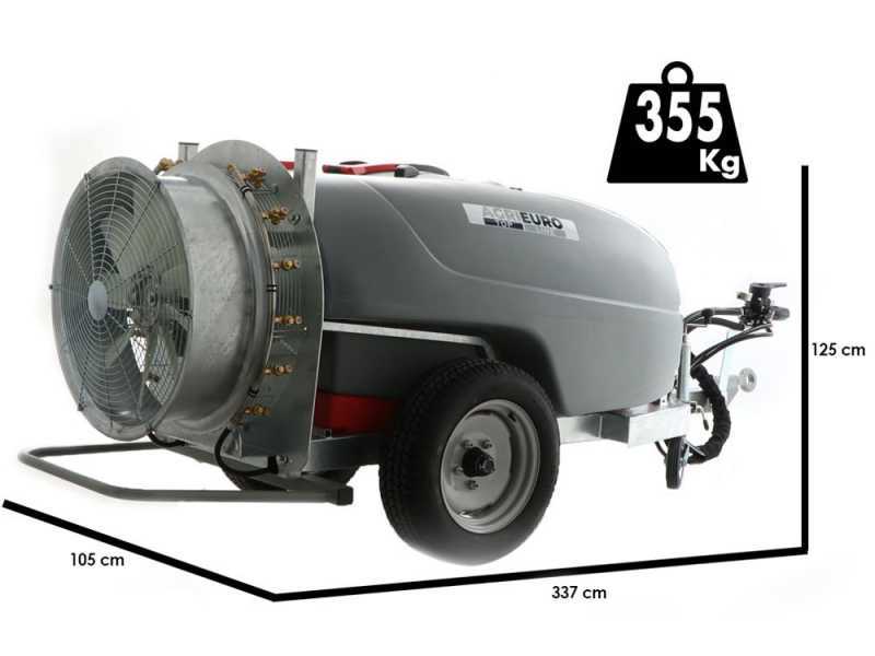 Gray T Car 600/70 - Atomizzatore trainato con attacco a trattore per irrorazione - Capacit&agrave; 600L - Pompa AR1064