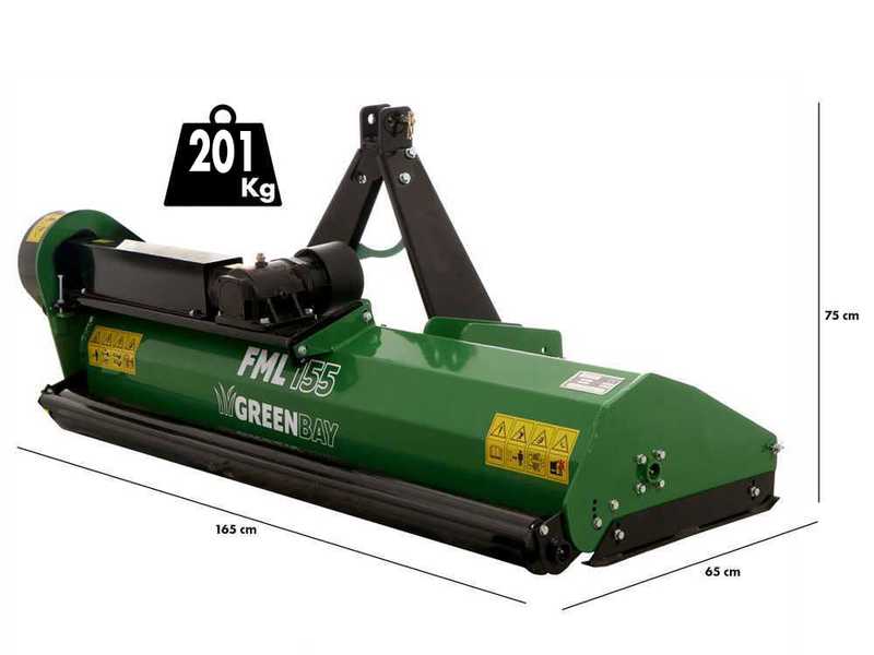 Greenbay FML 155 - Trinciaerba per trattore - Serie leggera