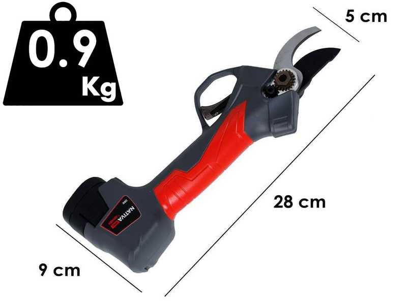Ausonia Nativa Small - Forbice elettrica da potatura + seghetto pieghevole - 2x 16.8V 2Ah