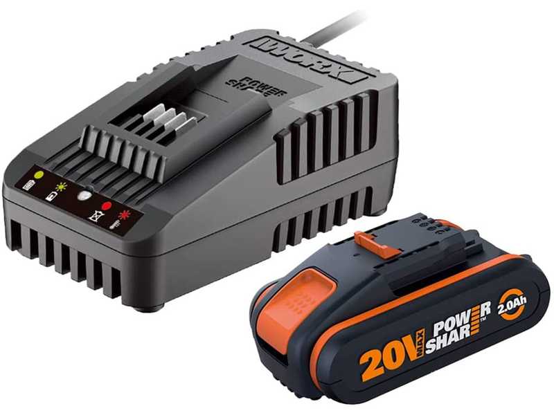 Worx WA3601 - Starter Kit batteria 20V/2Ah + Caricabatteria rapido