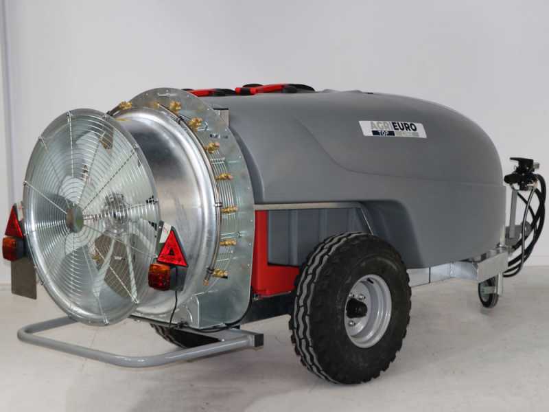 Atomizzatore trainato Gray T Car 1000/80 con attacco a trattore per irrorazione - Capacit&agrave; 1000L - Pompa AR1064