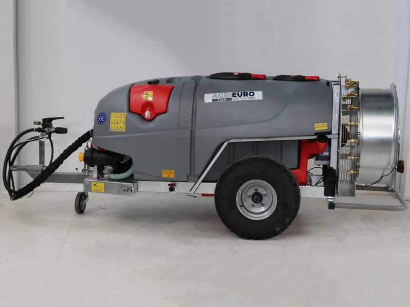Atomizzatore trainato Gray T Car 1000/80 con attacco a trattore per irrorazione - Capacit&agrave; 1000L - Pompa AR1064