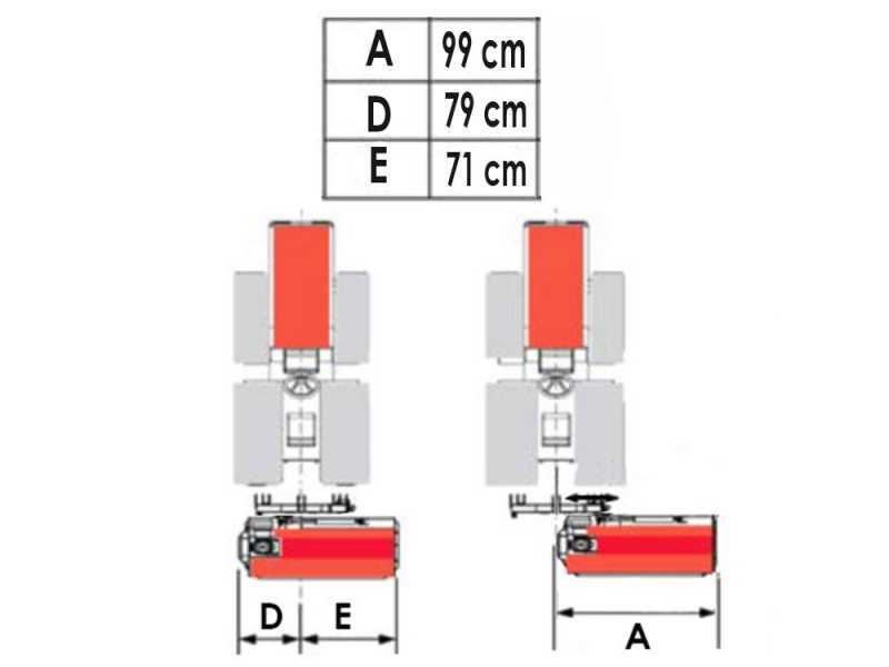 Trinciaerba per trattore CE 164 - Serie medio-leggera - Spostamento Manuale