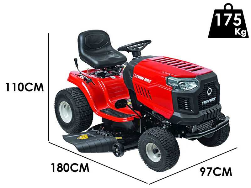 Troy Bilt Bronco 107T-S - Trattorino rasaerba - trasmissione continua CVT - scarico laterale