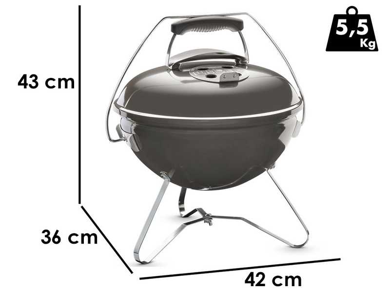 Weber Smokey Joe Premium Gray - Barbecue a carbone portatile