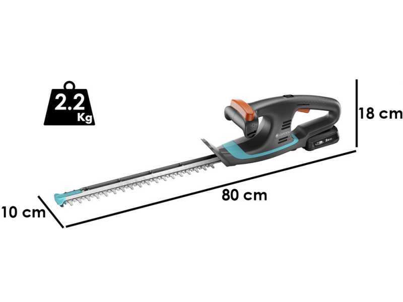 Gardena EasyCut 40/18V P4A - Tagliasiepi a batteria 18V/2Ah - Lama da 40 cm