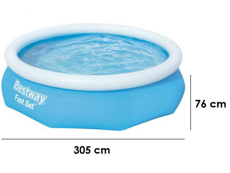 Bestway Fast Set 57270 - &Oslash;305x76 cm - Piscina gonfiabile + Pompa filtro 16 W