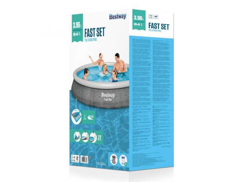 Bestway Fast Set 57376 - &Oslash;396x84 cm - Piscina gonfiabile + Pompa filtro 29 W