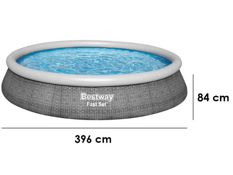 Bestway Fast Set 57376 - Piscina gonfiabile + Pompa filtro 29 W