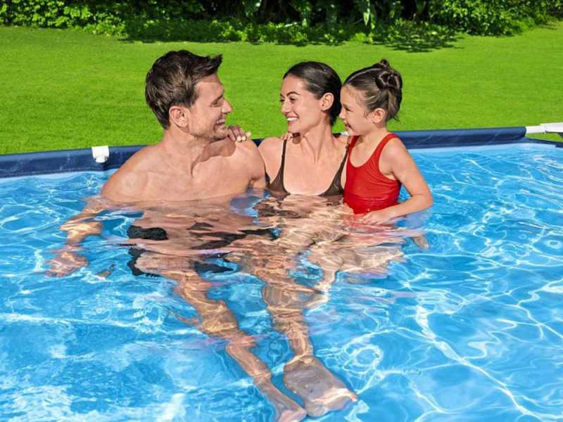 Bestway Steel Pro 56411 - Piscina fuori terra + Pompa filtro 16 W
