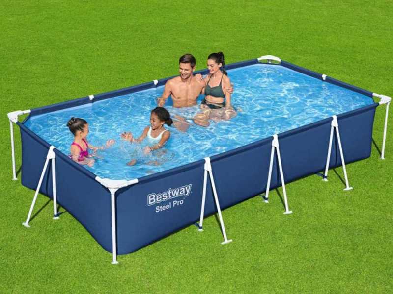 Bestway Steel Pro 56424 - 400x211x81 cm - Piscina fuori terra + Pompa filtro 16 W