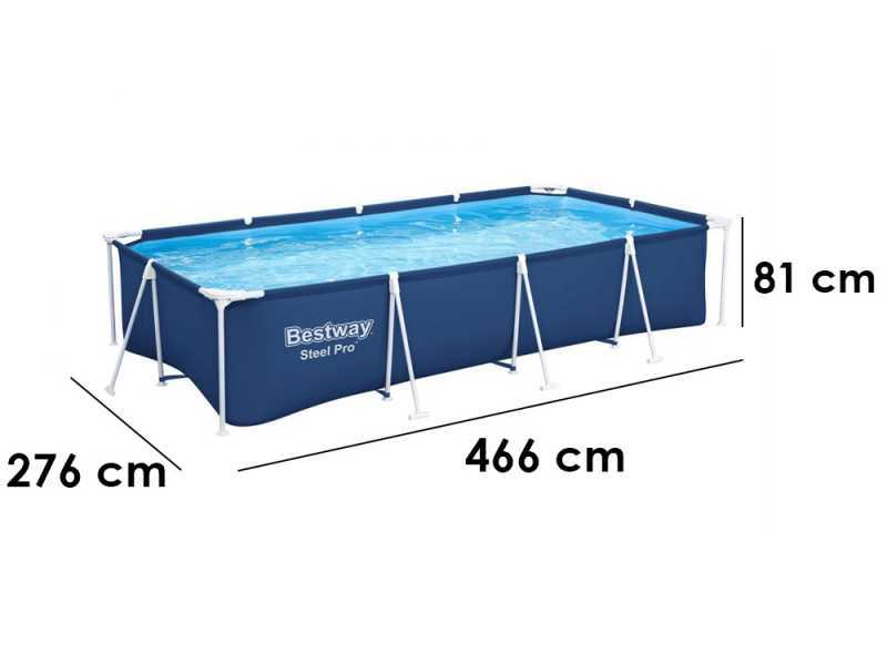 Bestway Steel Pro 56424 - 400x211x81 cm - Piscina fuori terra + Pompa filtro 16 W