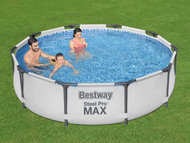 Bestway Steel Pro Max 56408 - Piscina Rotonda + Pompa filtro 16 W
