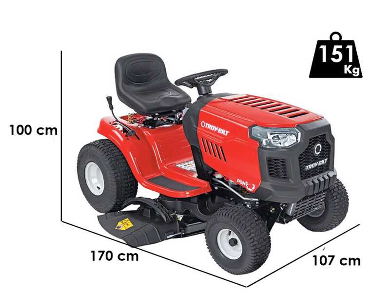 Troy-Bilt Pony 92T-S - Trattorino rasaerba - cambio transmatico - scarico laterale