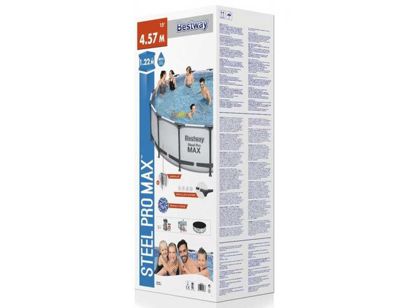 Bestway Steel Pro Max 56438 - &Oslash;457x122 cm - Piscina Rotonda