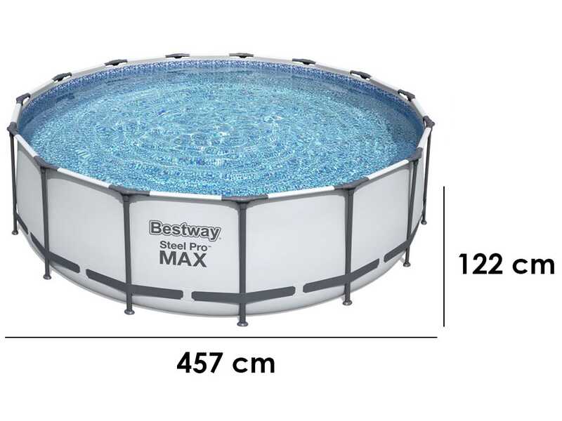Bestway Steel Pro Max 56438 - &Oslash;457x122 cm - Piscina Rotonda