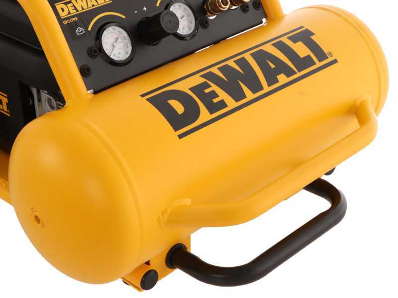 DeWalt DPC17PS-QS - Compressore aria elettrico portatile monofase, oil-less - Motore 2.5 HP - 17 lt
