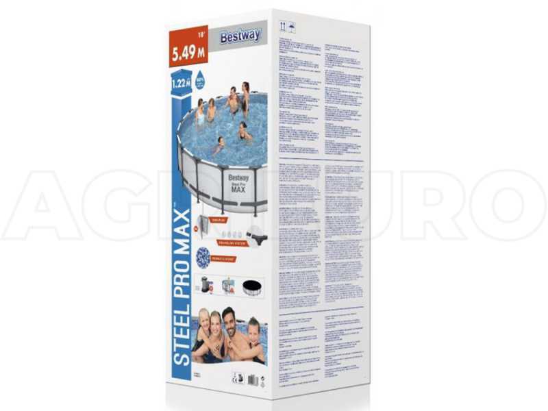 Bestway Steel Pro Max 56462 - &Oslash;549x122 cm - Piscina Rotonda