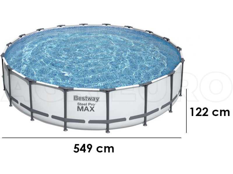 Bestway Steel Pro Max 56462 - &Oslash;549x122 cm - Piscina Rotonda