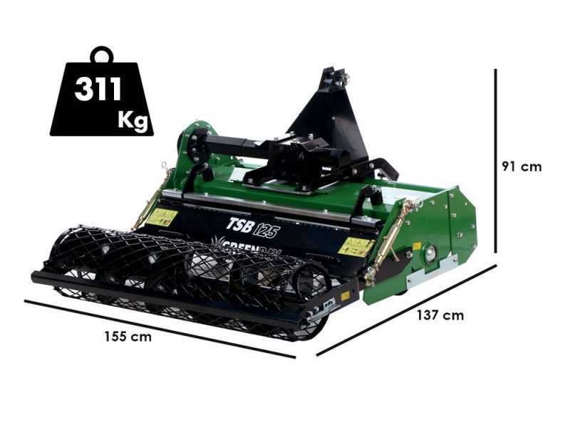 GreenBay TSB 125 - Fresa Interrasassi per trattore