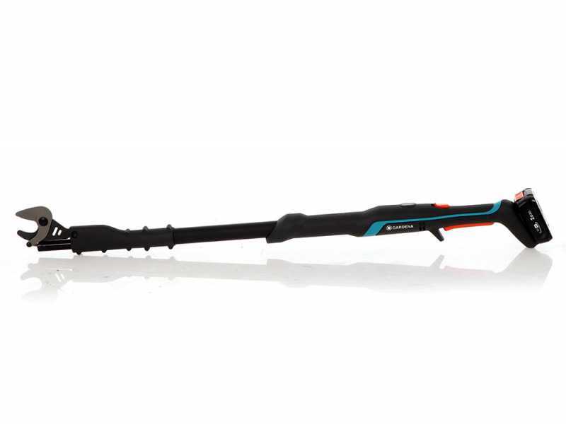 Gardena EasyCut 110/18V P4A Solo - Forbice elettrica da potatura su asta - Diametro di taglio 28mm - SENZA BATTERIA E CARICABATTERIA