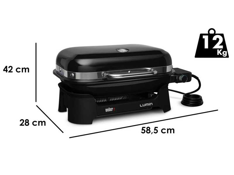 Weber Lumin Compact Black - Barbecue elettrico portatile