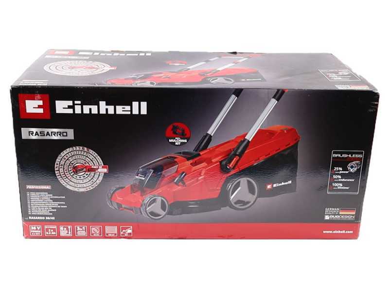 Einhell RASARRO 36/42 - Tagliaerba a batteria - 2x18V/5.2Ah - Taglio 42 cm