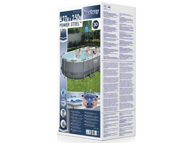 Bestway Power Steel 56620 - 427x250x100 cm - Piscina Ovale