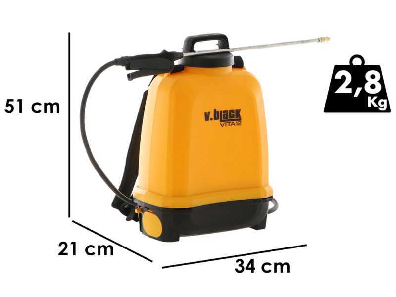 Volpi V-BLACK VITA 12 - Pompa irroratrice elettrica a batteria - A spalla