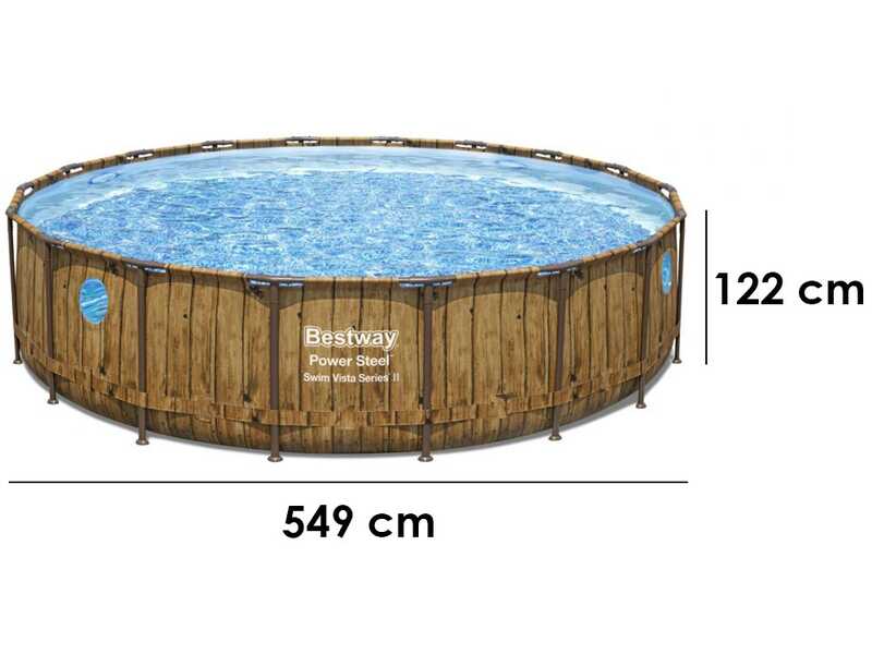 Bestway Power Steel Swim Vista 56977 - &Oslash;549x122 cm - Piscina Rotonda