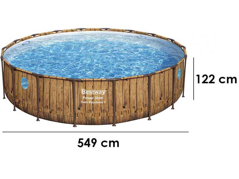 Bestway Power Steel Swim Vista 56977 - &Oslash;549x122 cm - Piscina Rotonda