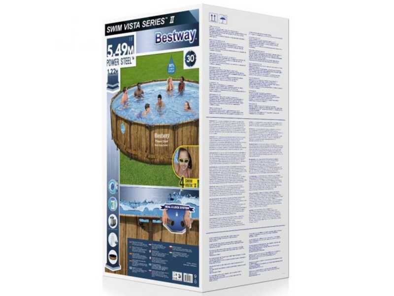 Bestway Power Steel Swim Vista 56977 - Piscina Rotonda