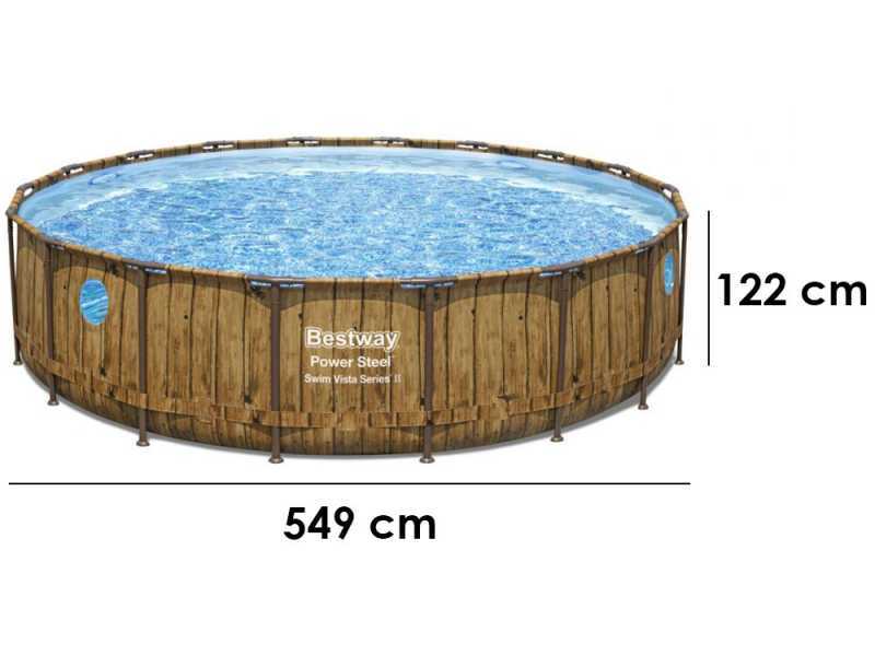 Bestway Power Steel Swim Vista 56977 - Piscina Rotonda
