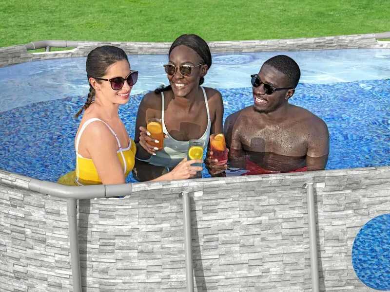 Bestway Power Steel Swim Vista 56714 - 427x250x100 cm - Piscina Ovale