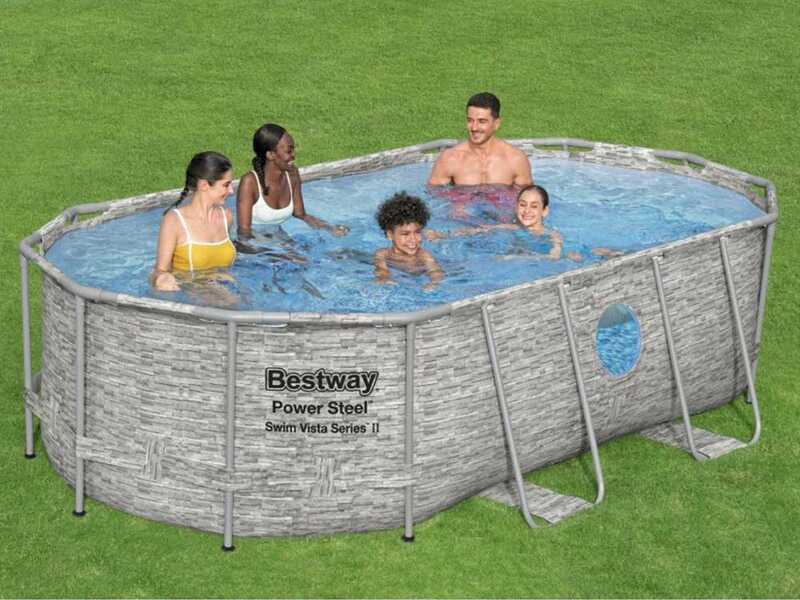 Bestway Power Steel Swim Vista 56714 - 427x250x100 cm - Piscina Ovale