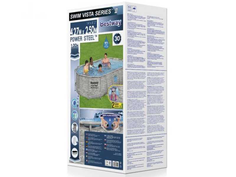 Bestway Power Steel Swim Vista 56714 - Piscina Ovale