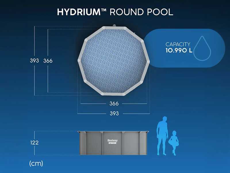 Bestway Hydrium 56574 - &Oslash;366x122 cm - Piscina Rotonda