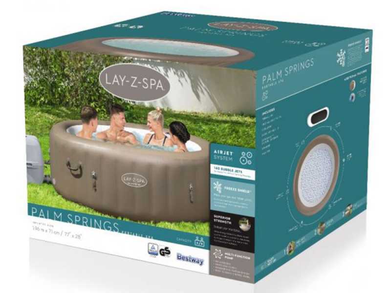Bestway Lay-Z-Spa Palm Springs AirJet 60017 - &Oslash;196x71 cm - Piscina idromassaggio spa