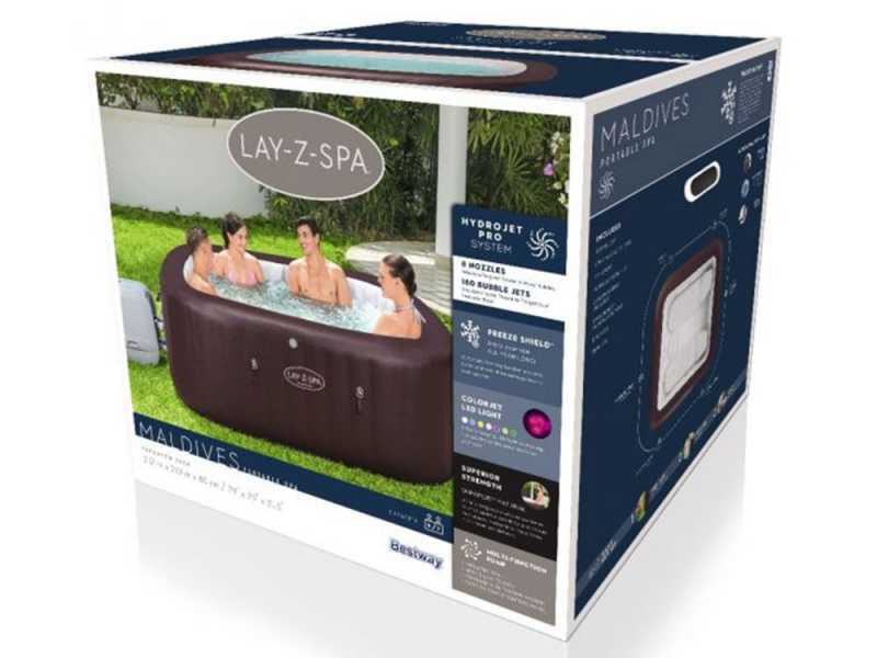 Bestway Lay-Z-Spa Maldives HydroJet Pro 60033 - 201x201x80 cm - Piscina idromassaggio spa