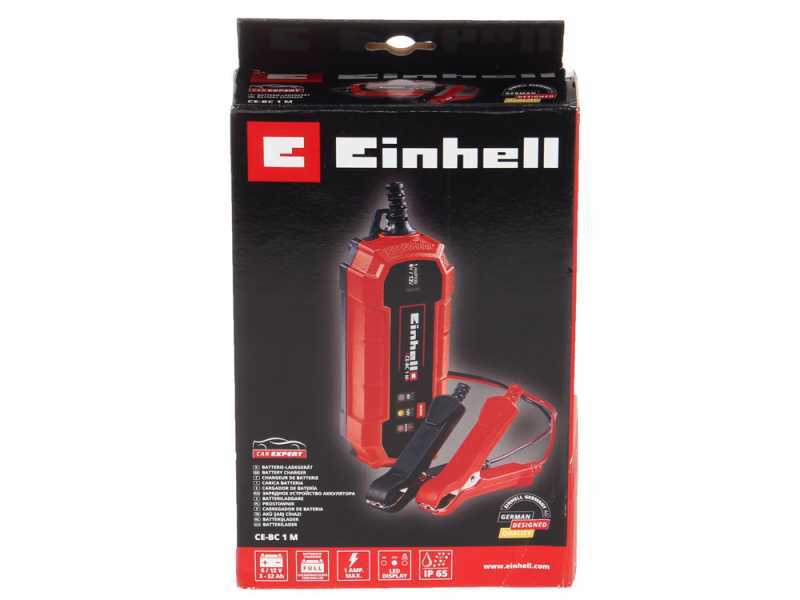 Einhell CE-BC 1 M - 6/12V - Caricabatteria e mantenitore di carica - max 32 Ah